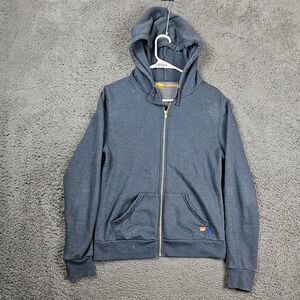 Aviator Nation‎ Lightning Zip Up Hoodie Sweatshirt Size M Gray Bolt